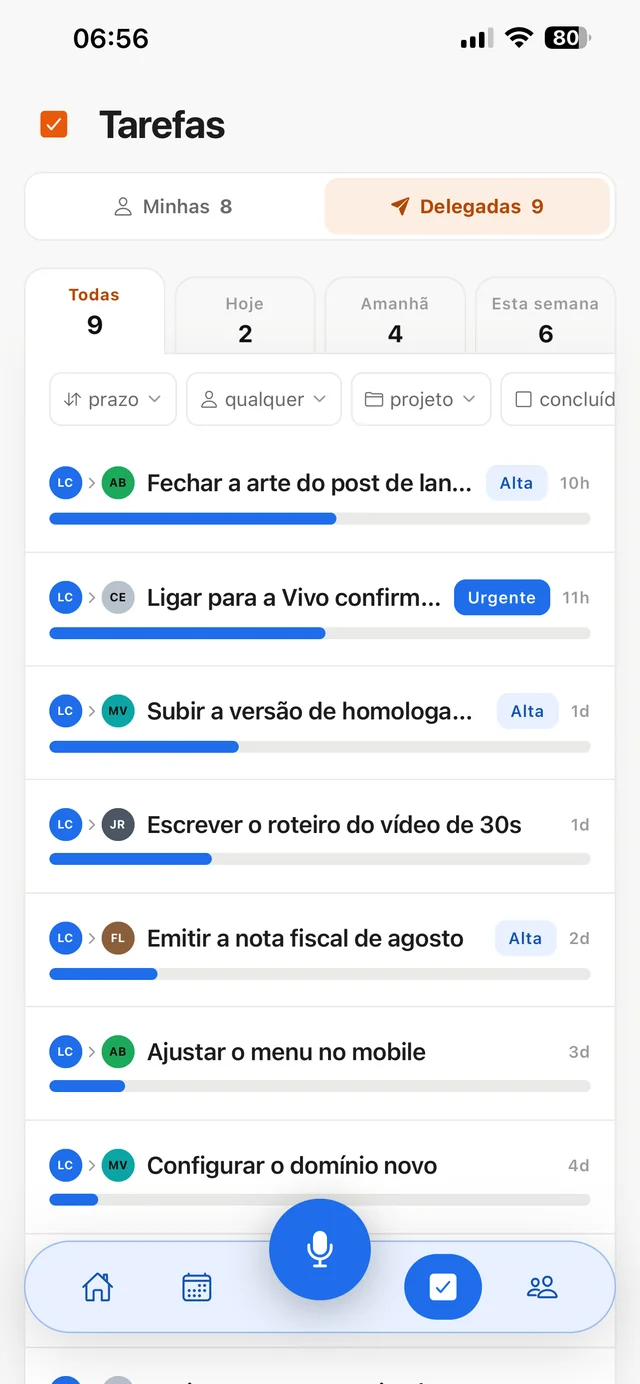 O que é seu e o que você passou para o time